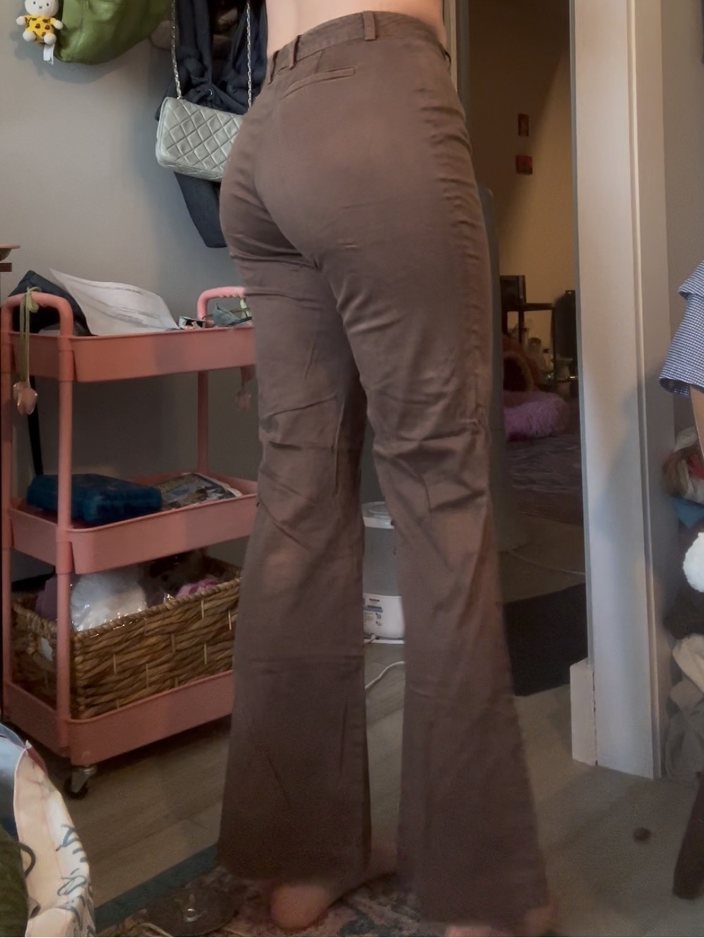 J. McLaughlin Brown Boot-Cut Flare Pants